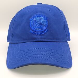 Golden State Warriors Glitter Logo Hat New Era 9Twenty Blue Cotton Womens EUC